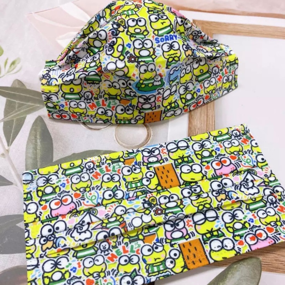50pc Sanrio Keroppi Kawaii Frog Disposable Masks
